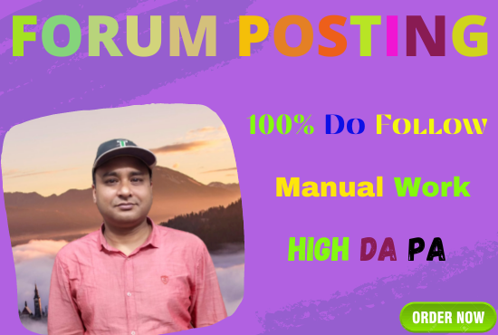 I will 50+ high quality niche relevant forum posting ...