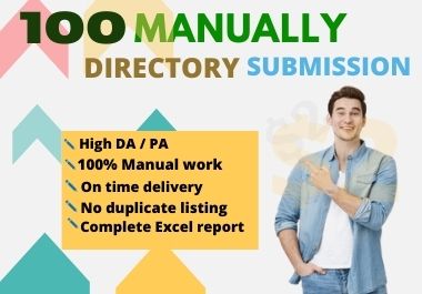 I will do 100 High-Quality Directory Submission Manua...