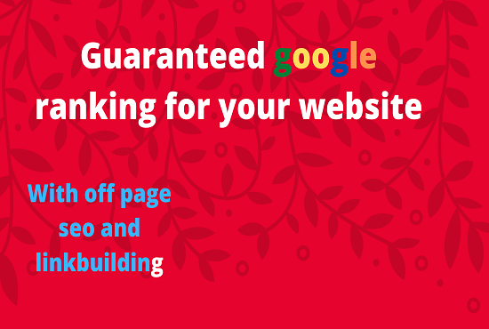 I will offer guaranteed niche targeted Google 1st pag...