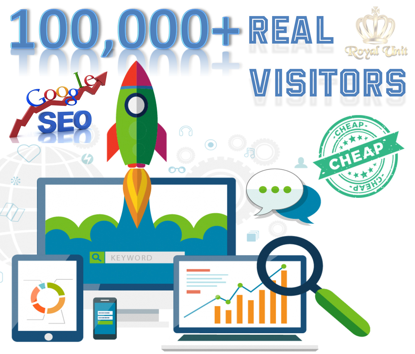 10,000 Real Human Website Traffic for 10 days.