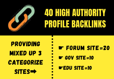 Create 40 High Authority Forum, Gov & Edu Mixed ...
