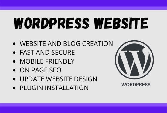 I will create a responsive and amazing wordpress webs...