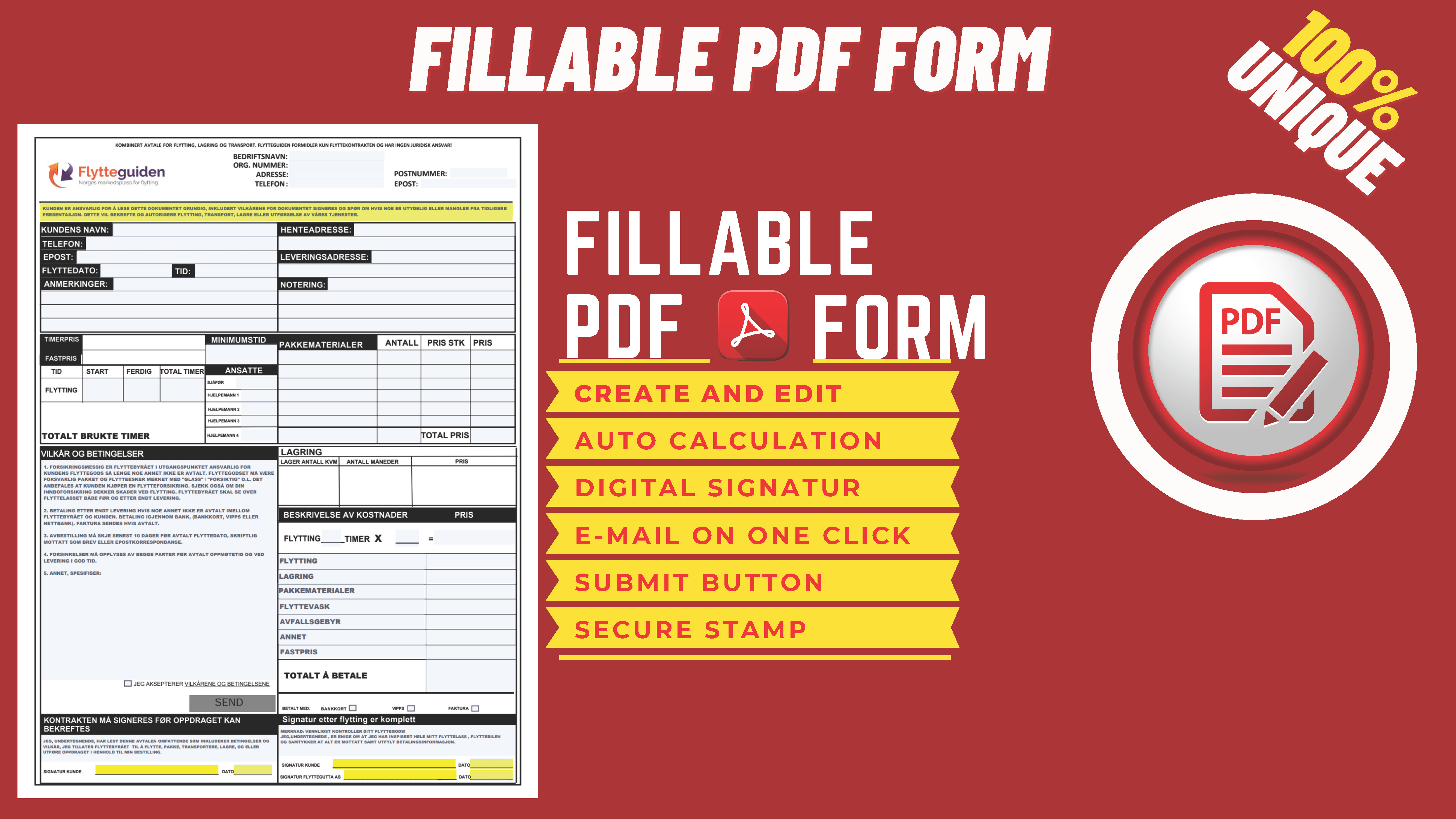i will design and create unique interactive fillable ...