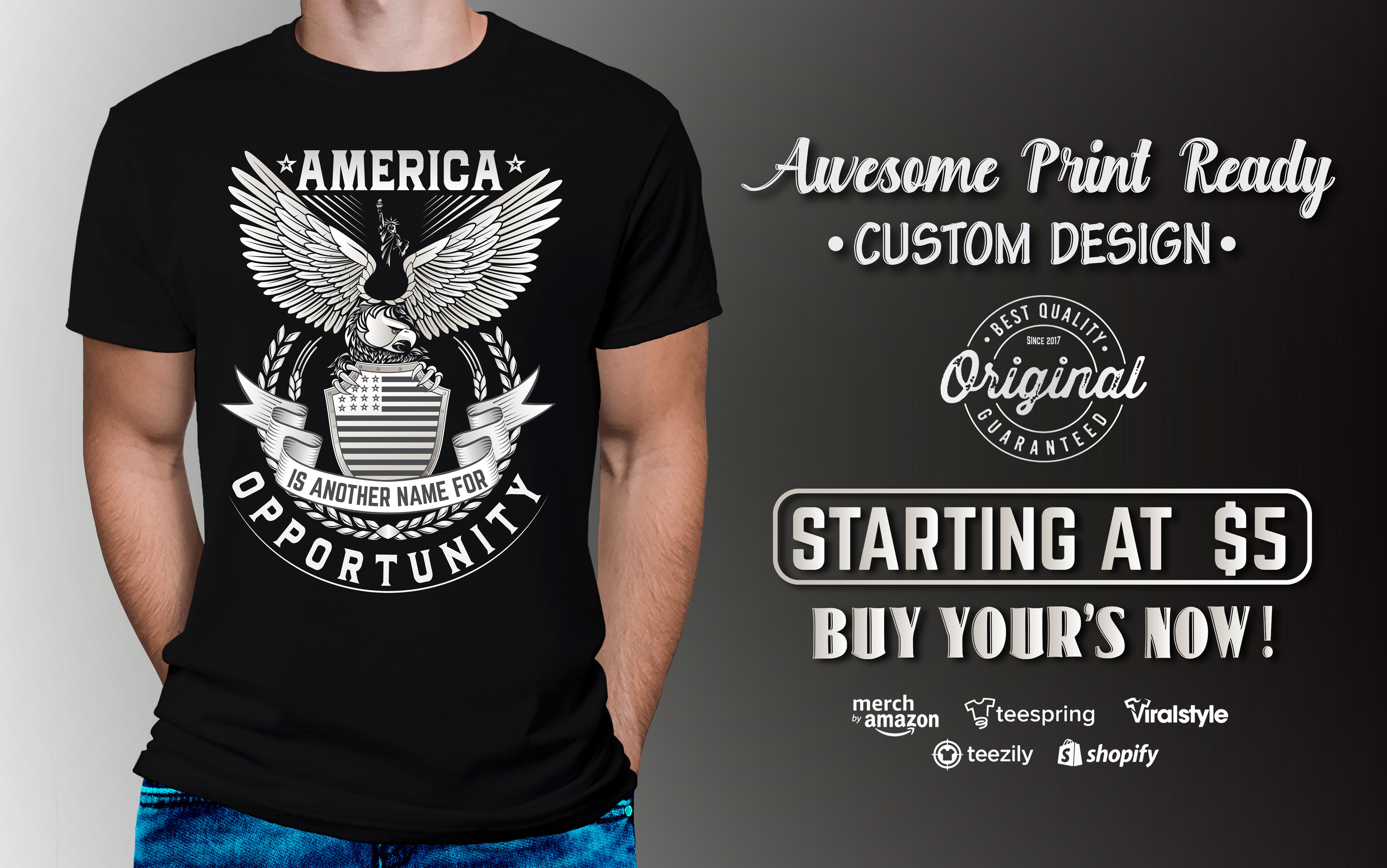 I will make awesome custom graphic or typography t sh...