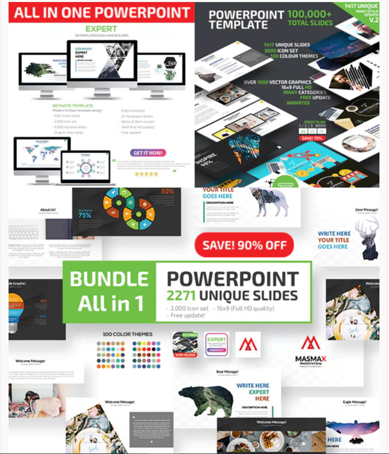 I will deliver 100 000 fhd slides 2500 powerpoint pre...
