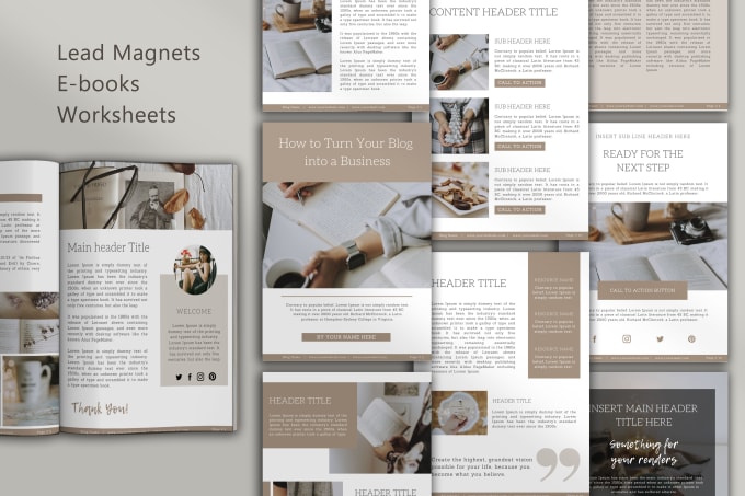 I will design a professional lead magnet, cook book,...