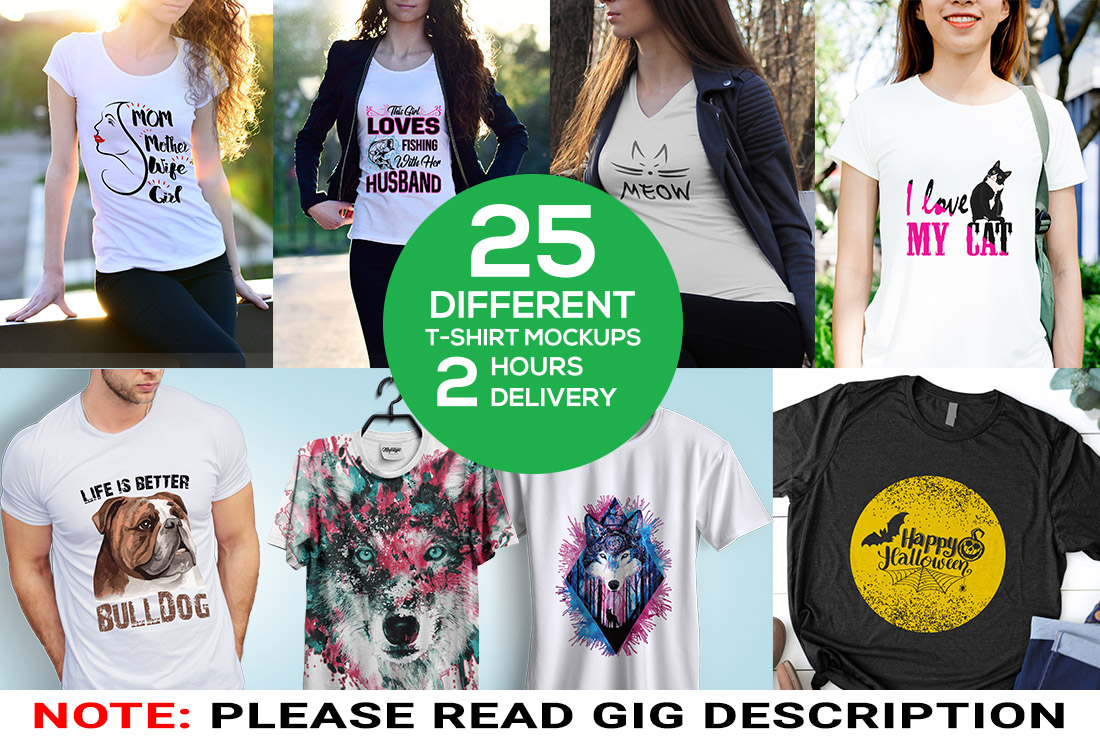 I will create awesome realistic t shirt, hoodie mock...