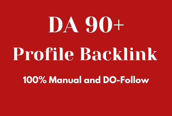 I will do 10 DA 90+ Profile Backlink for your website...