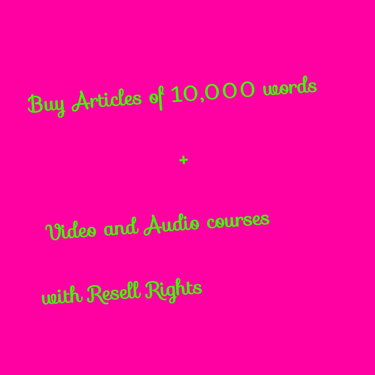 Buy Articles of 10,000 words + Video and Audio Course...