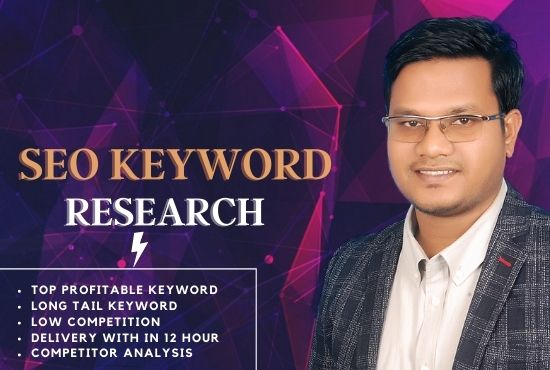 I will provide you excellent SEO keyword research and...