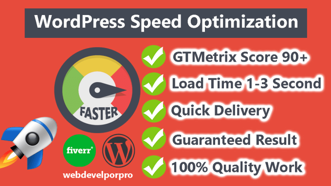 I will do wordpress website speed optimization with g...