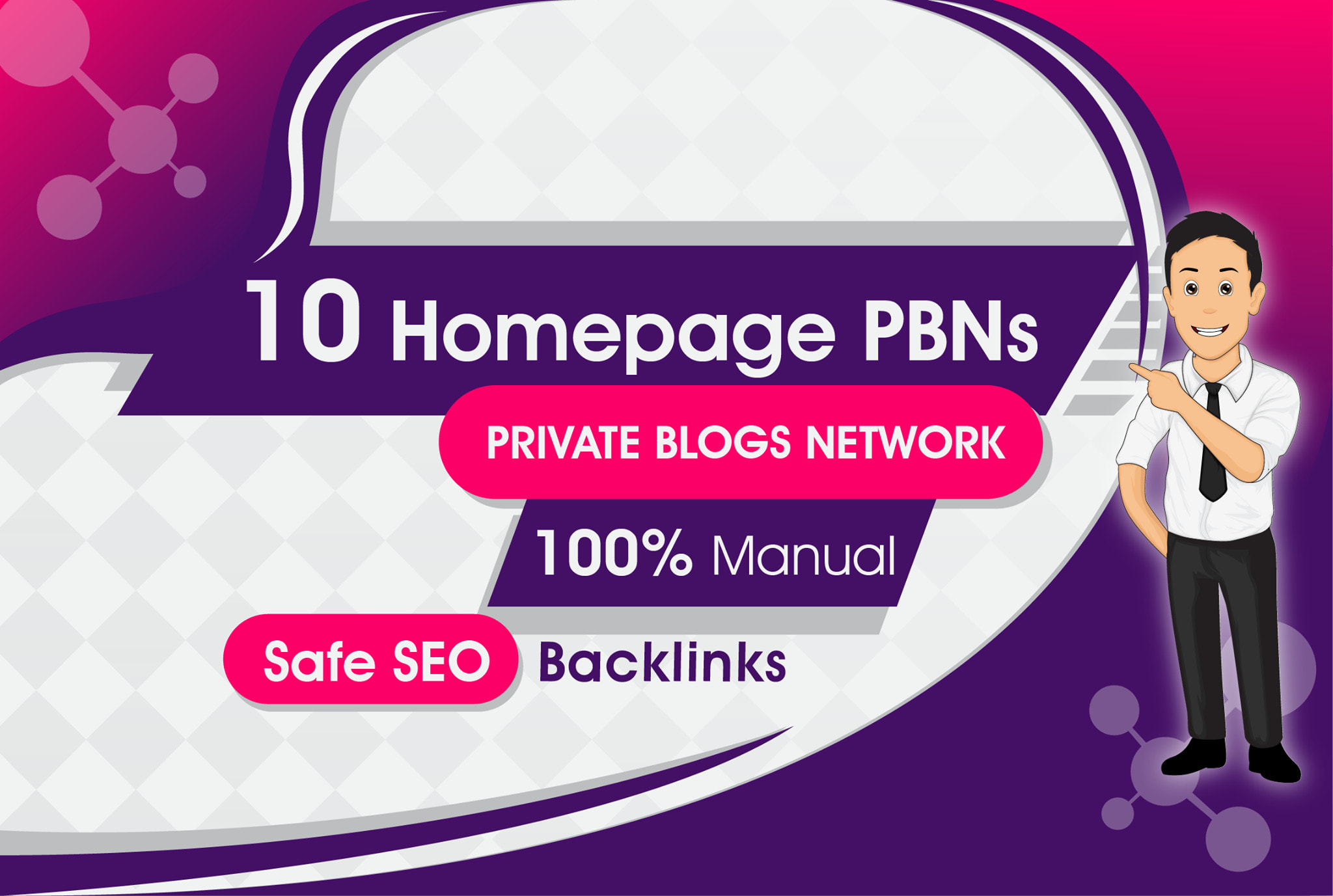 Build Manually 10 Homepage PBN On High DA DR and Aged...