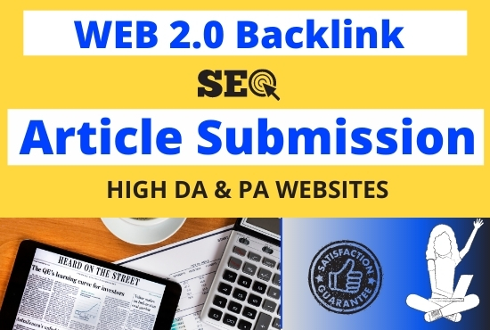 I'll do instant approval article submission and web 2...