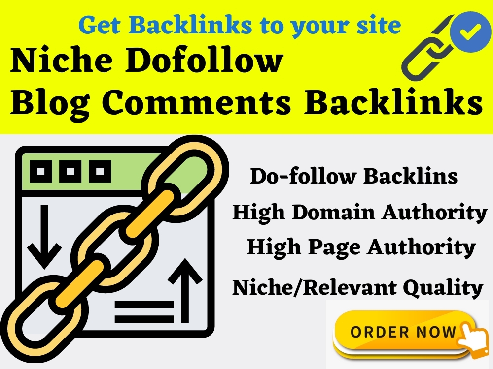 build niche dofollow 100 Blog Comments high authority...