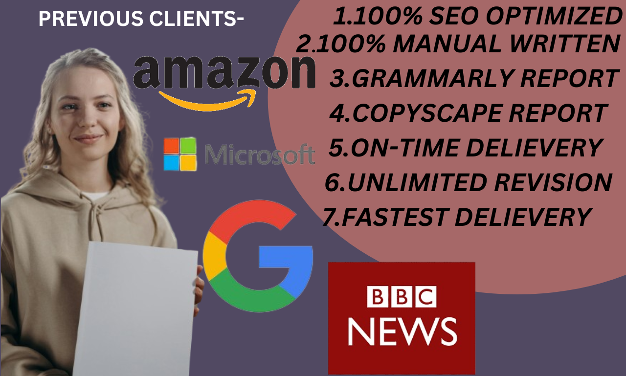 I will write high quality SEO articles and blog posts...