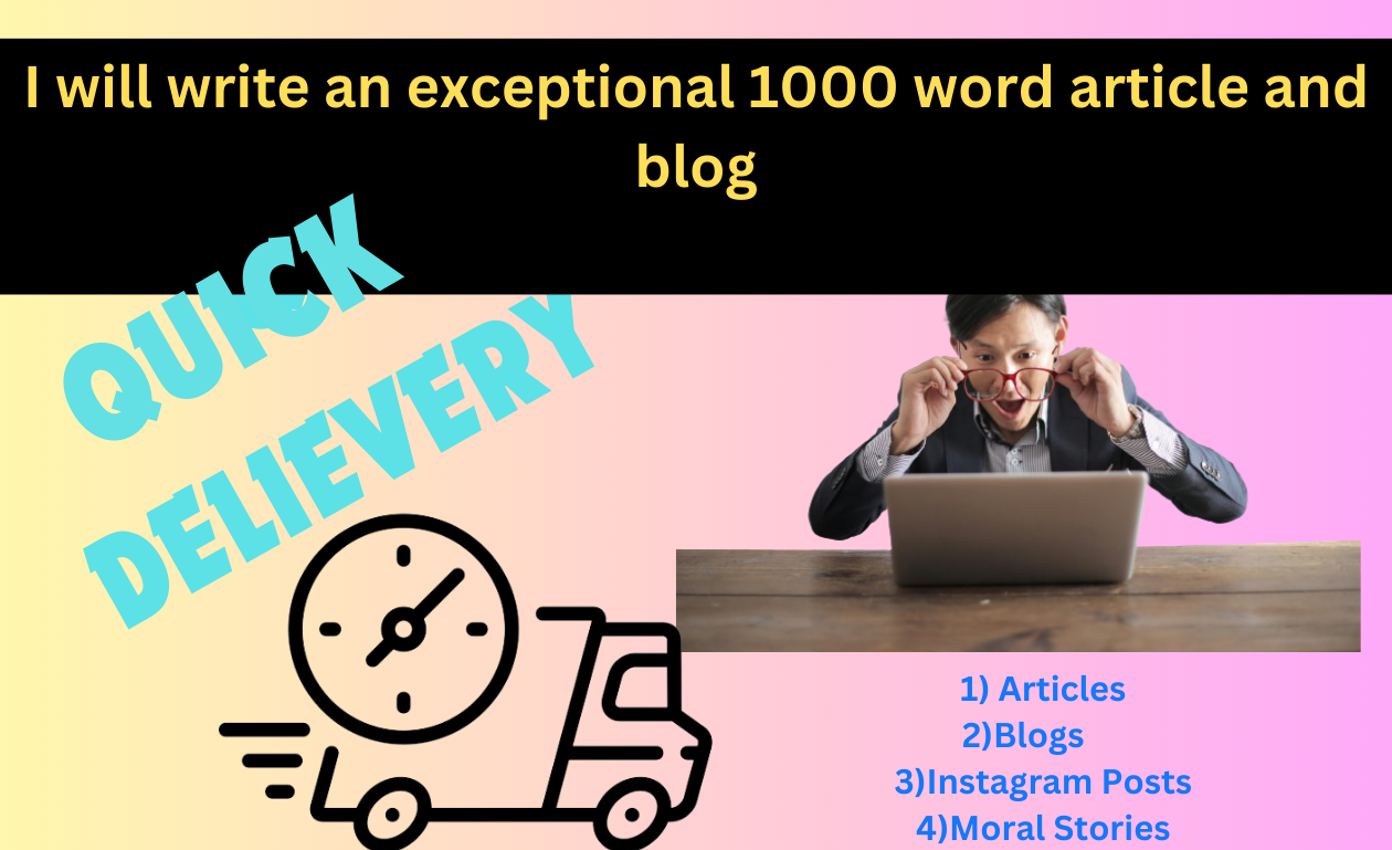 I will write an exceptional 1000 words article and bl...