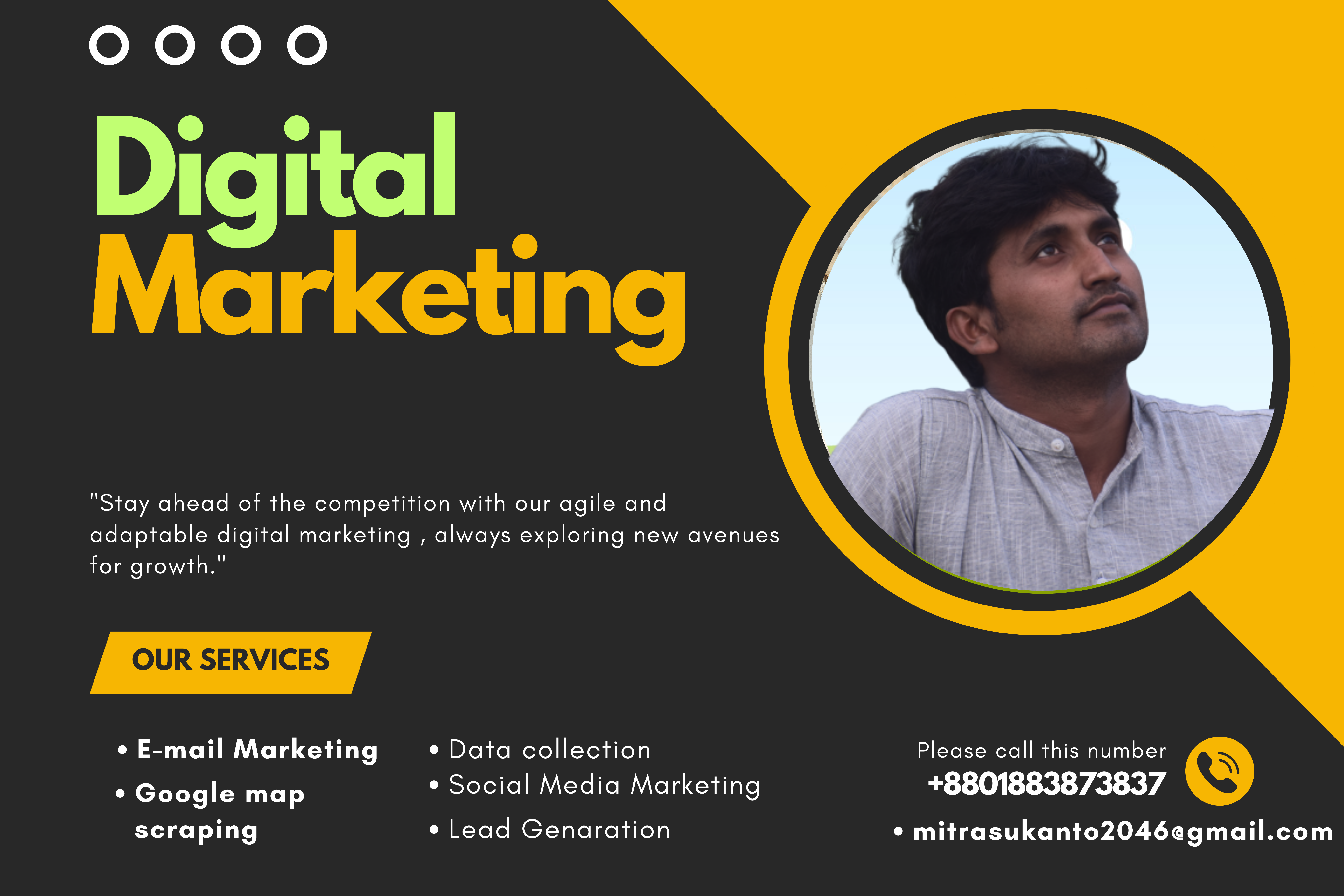 We provide Digital Marketing, E-mail marketing, Comm...