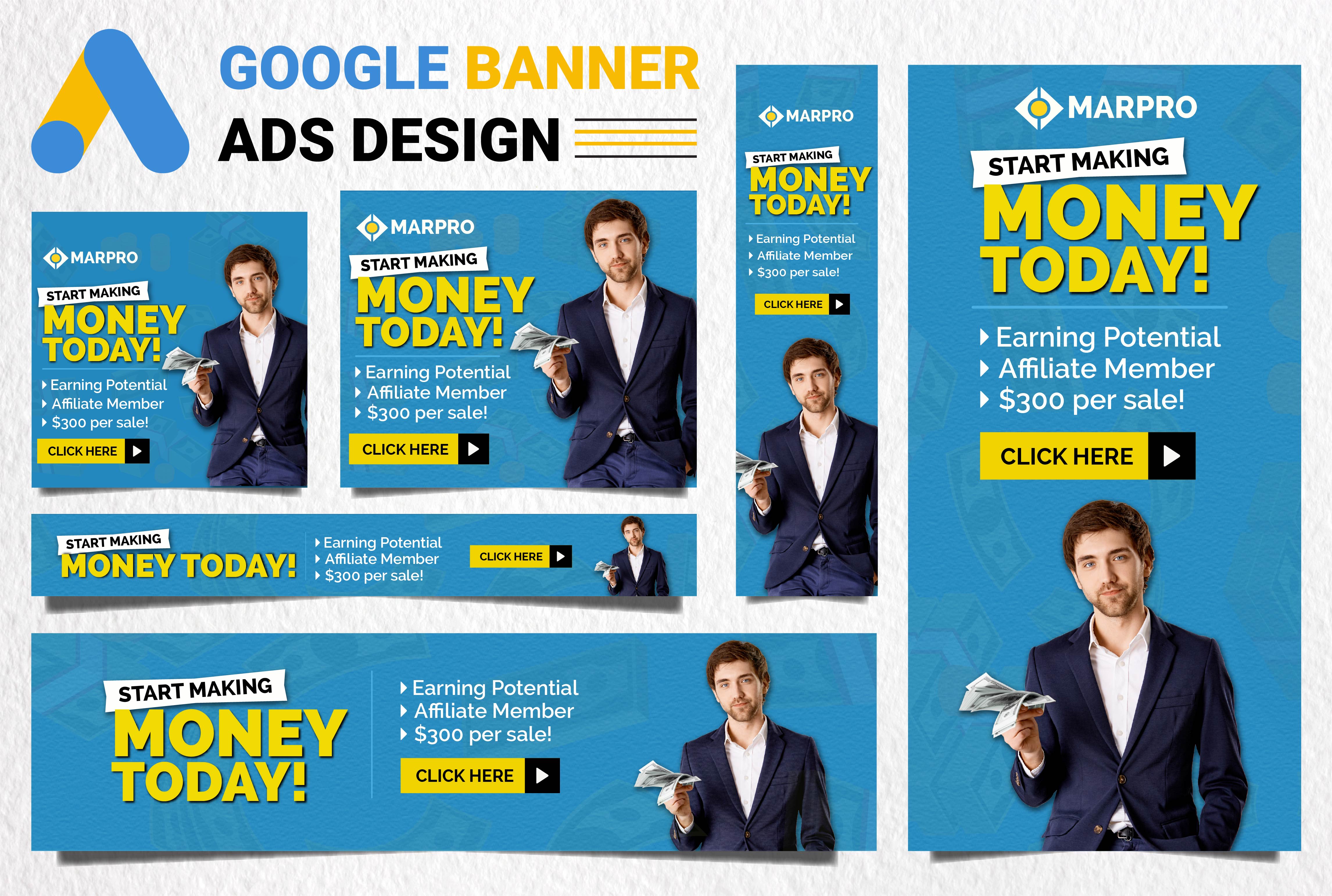 I will design creative google banner ads