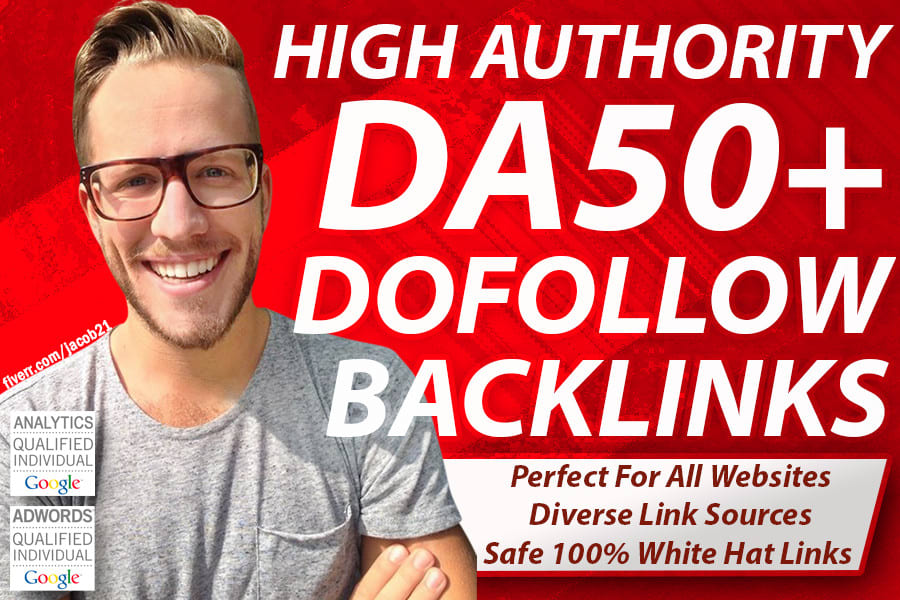 I will high quality dofollow SEO backlinks da 50 plus...