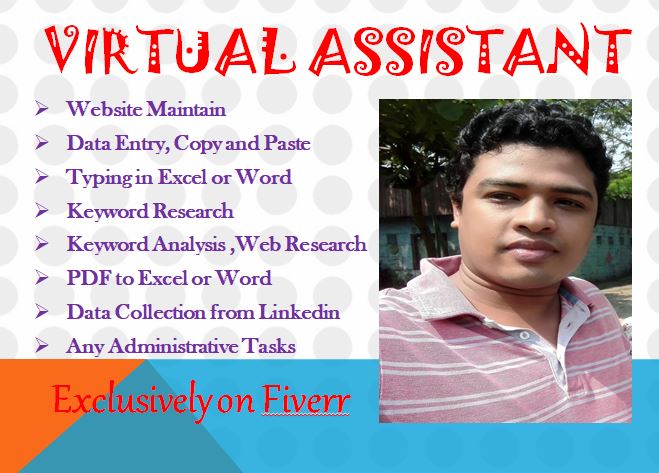 I will be your Reliable virtual assistant for any dat...