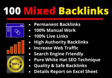 100 Mixed Backlinks High Authority Permanent Natural ...