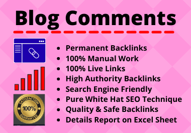 125 Blog Comments High Quality Manual Permanent Backl...