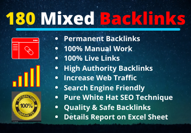 180 Mixed Backlinks High Authority Permanent Natural ...