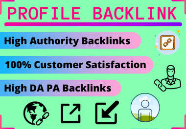 20 Profile Backlinks high authority website permanent...