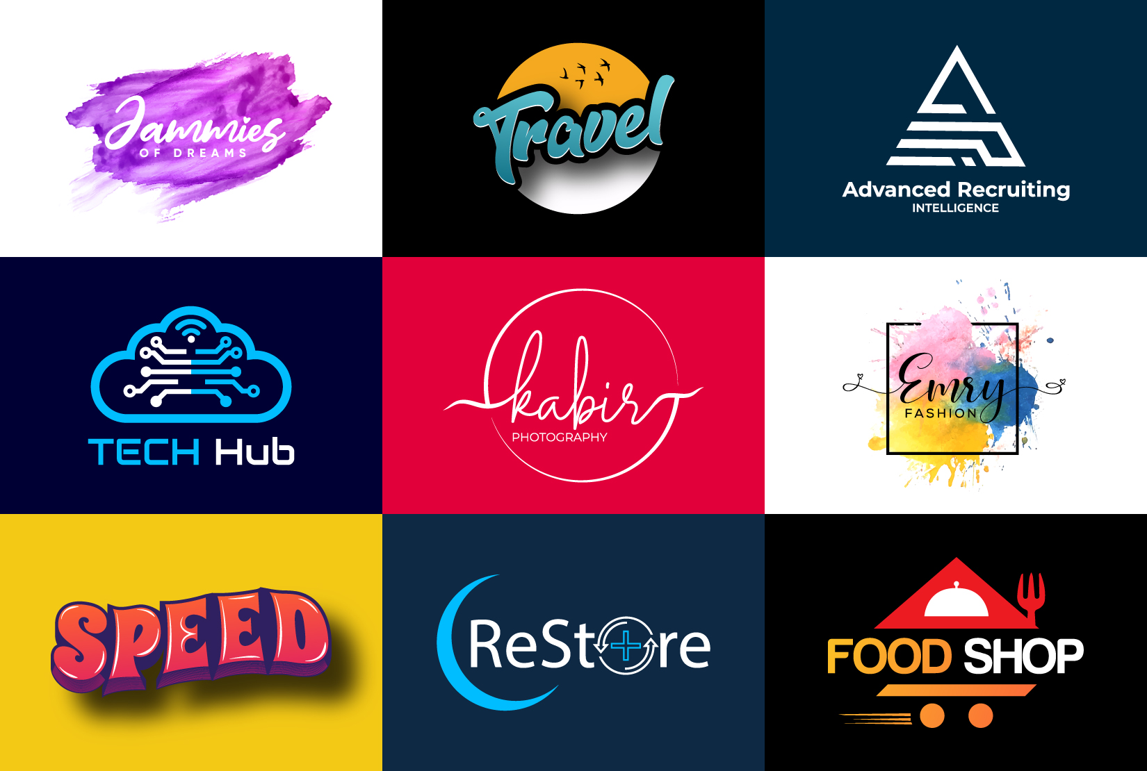 I will do modern minimalist business logo design in 2...