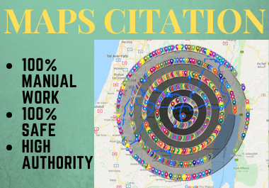 Manually 200 Maps citation high authority permanent b...