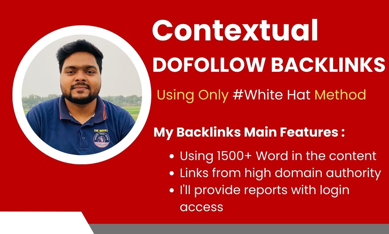 Contextual SEO dofollow backlinks of high authority s...