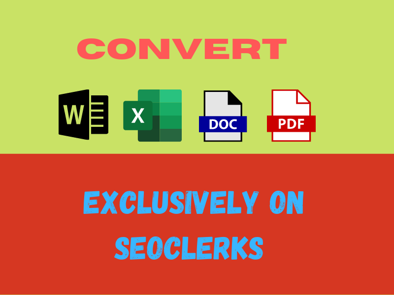 I will convert pdf to word, excel file