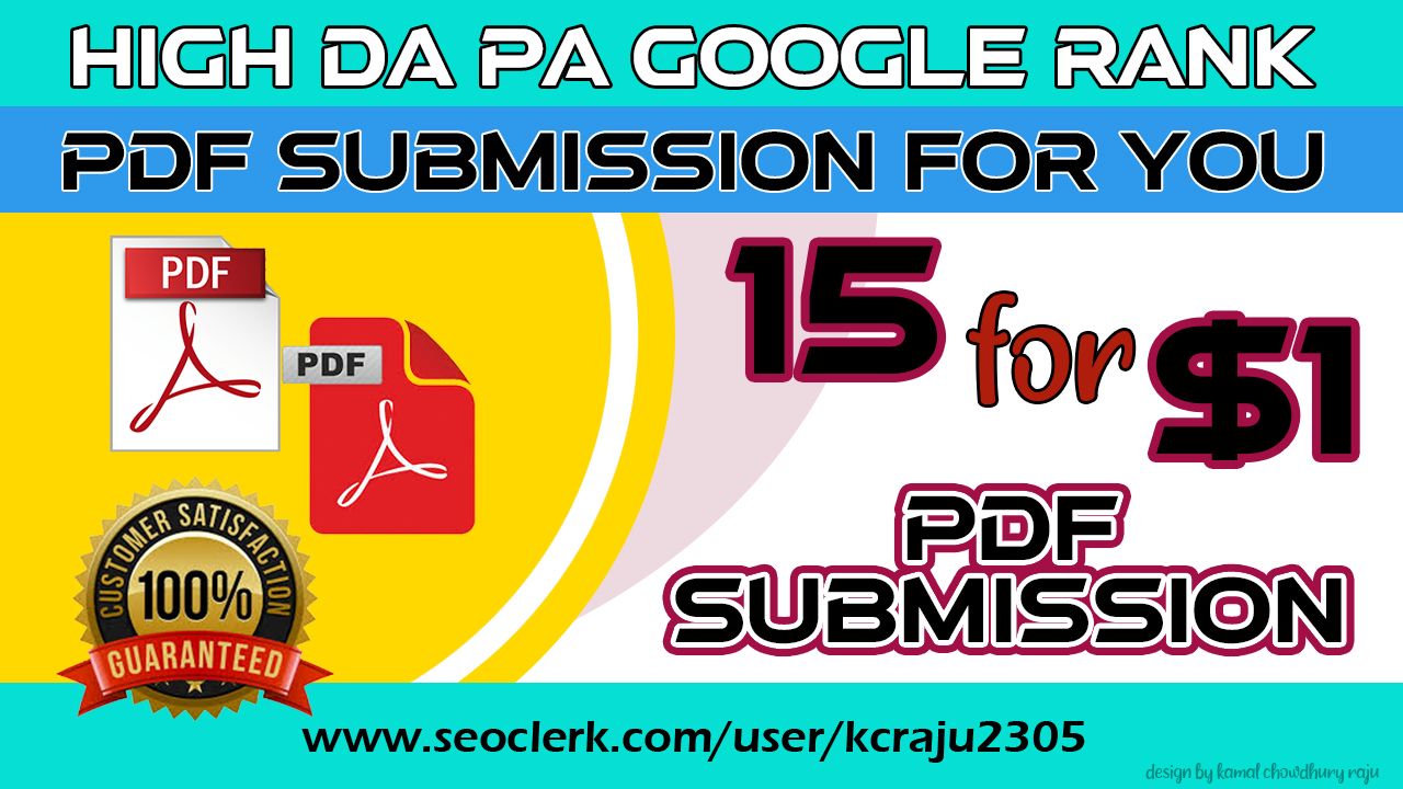 15 HQ Do Follow PDF Submission Backlinks with High TF...