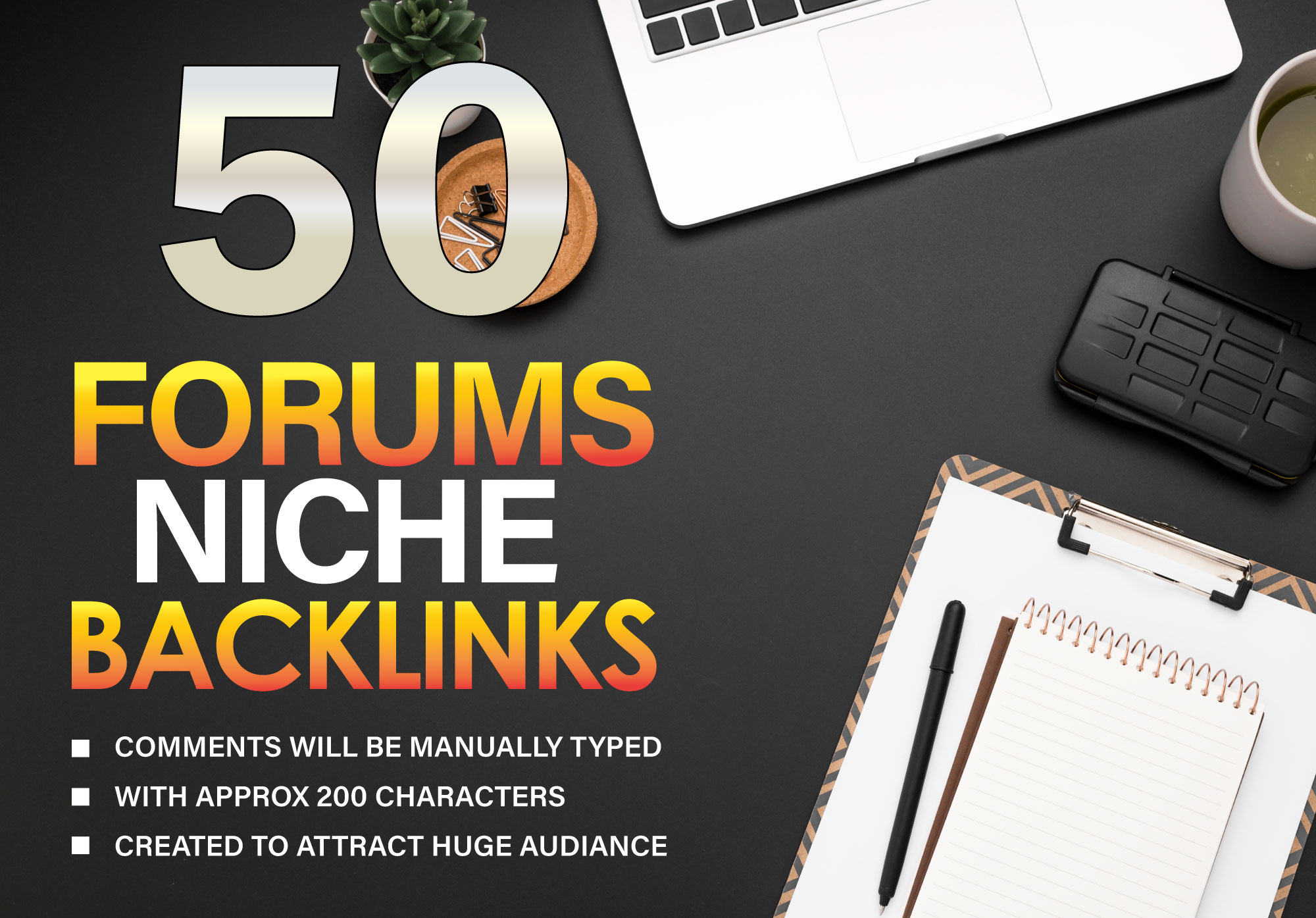 I'll create 50 forum backlinks with good quality