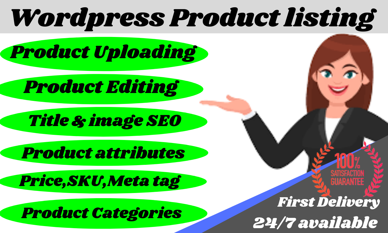 I will do WordPress data entry and ecommerce product ...