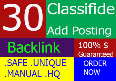 Manually Create 30 Classified Add Posting SEO Backlin...