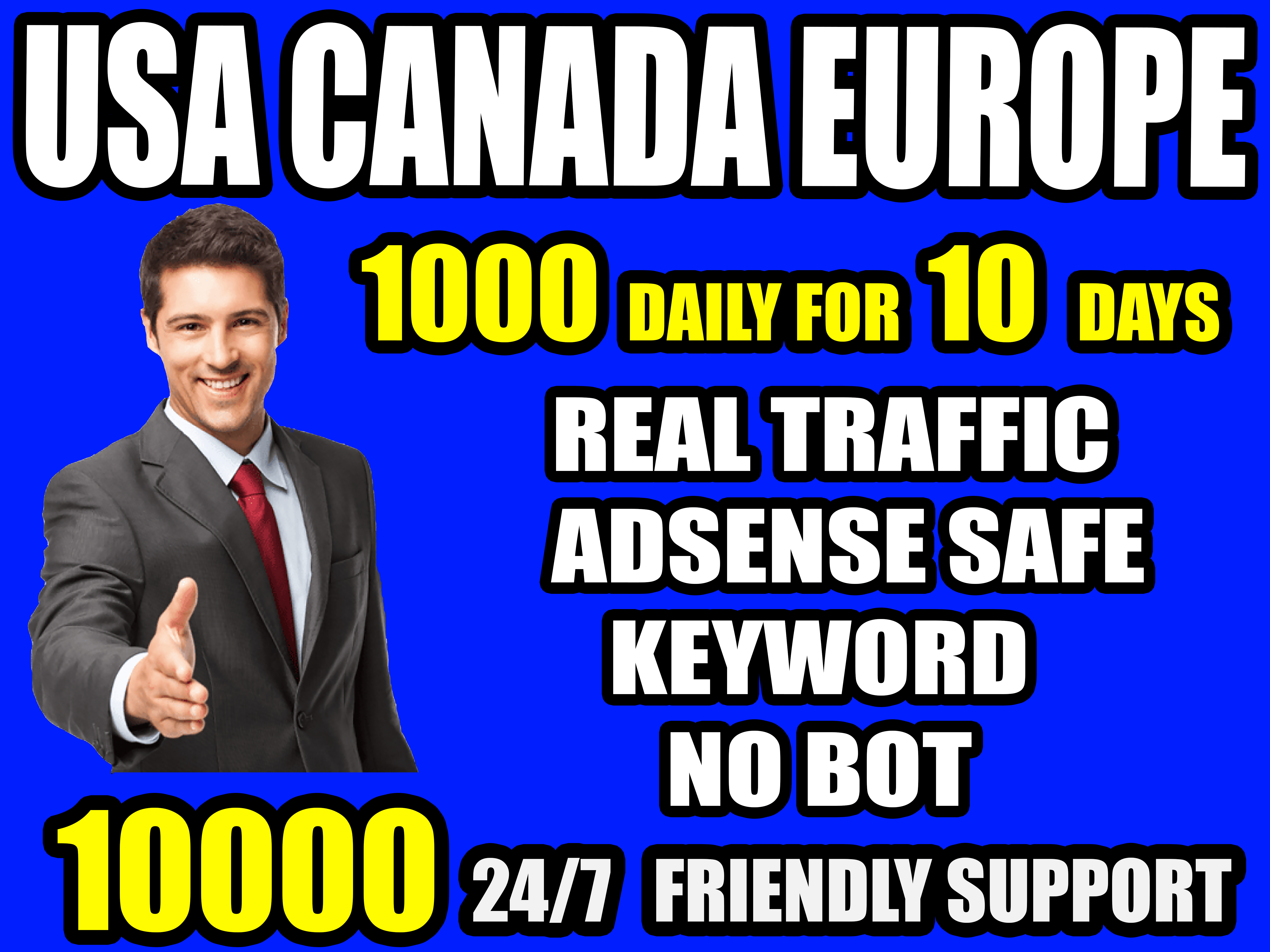 I will drive real quality organic traffic from USA, C...