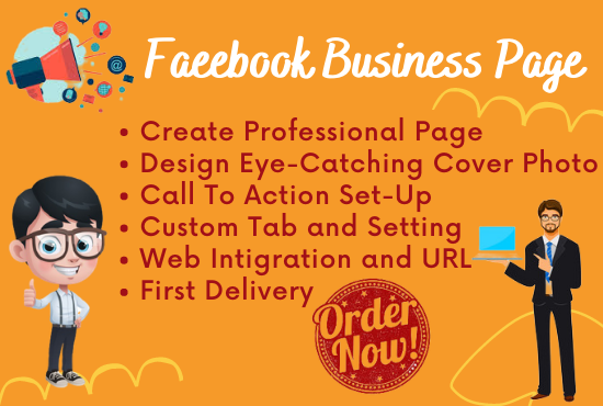 I will do your facebook business page or shop page