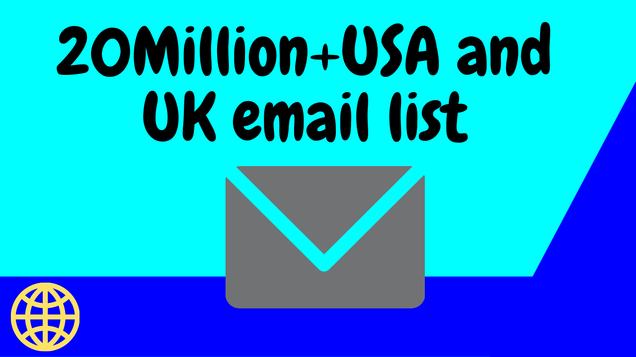 I will give you 20Million Email list from USA compani...