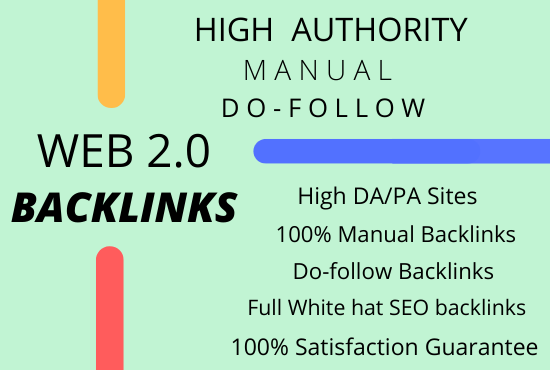 I will build 50 manual high authority Web 2.0 Backlin...
