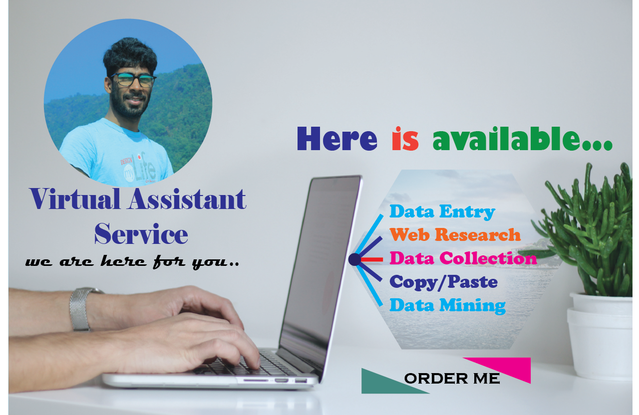 I will be your virtual assistant for web research, We...