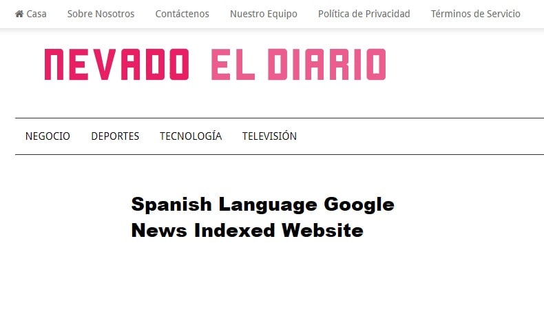 Write and Publish rticle on Spanish Site nevadoeldiar...