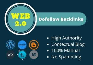 20 Web 2.0 High Authority Dofollow Backlinks with Con...