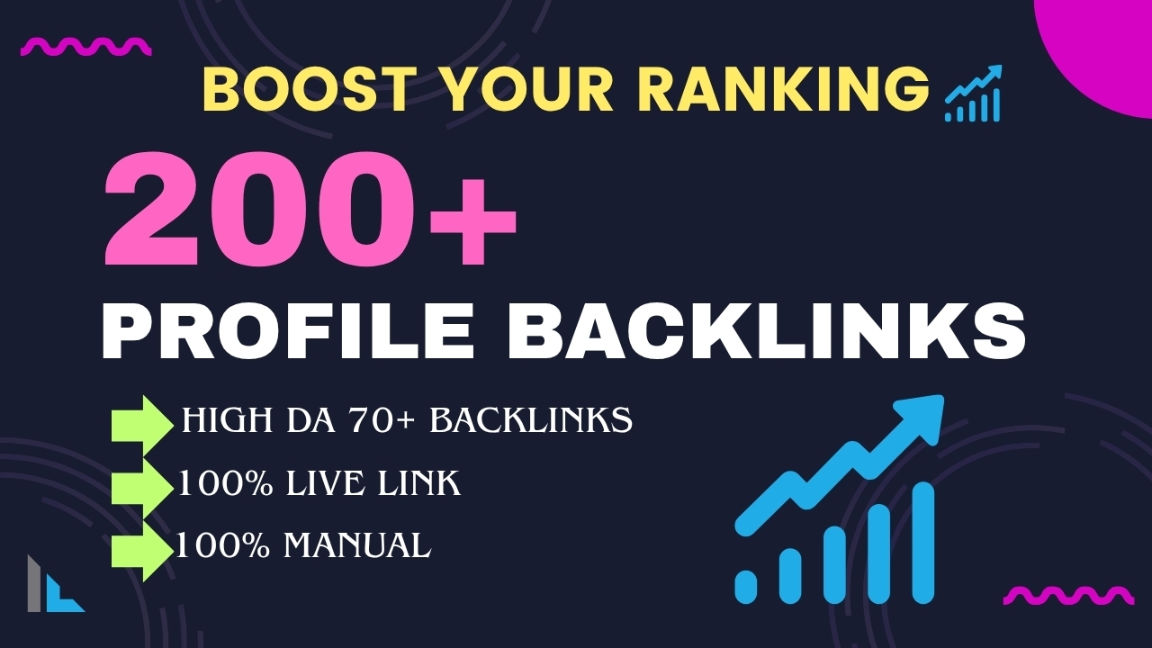 Create 200+ High DA Profile Backlinks Manually to Boo...