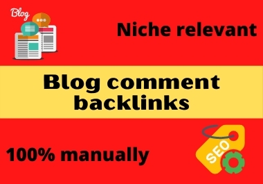 I will do niche relevant manual blog comment backlink...