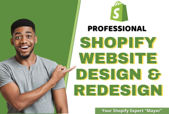 I will do shopify website redesign shopify design sho...