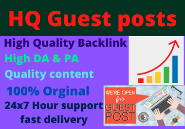10 HQ Guest Post High authority low spam score perman...