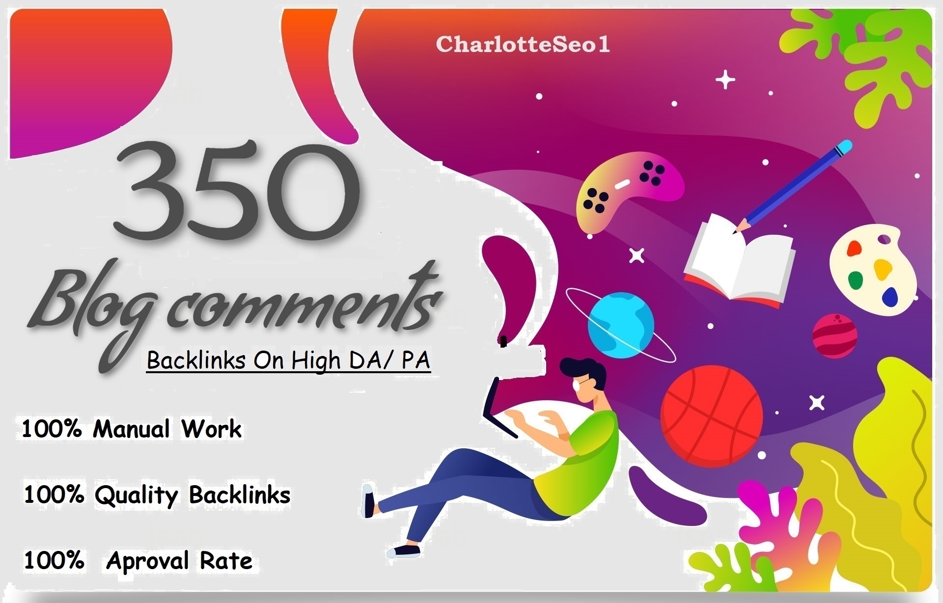 I will Do Manually 350 Blog comments Backlinks on HIG...