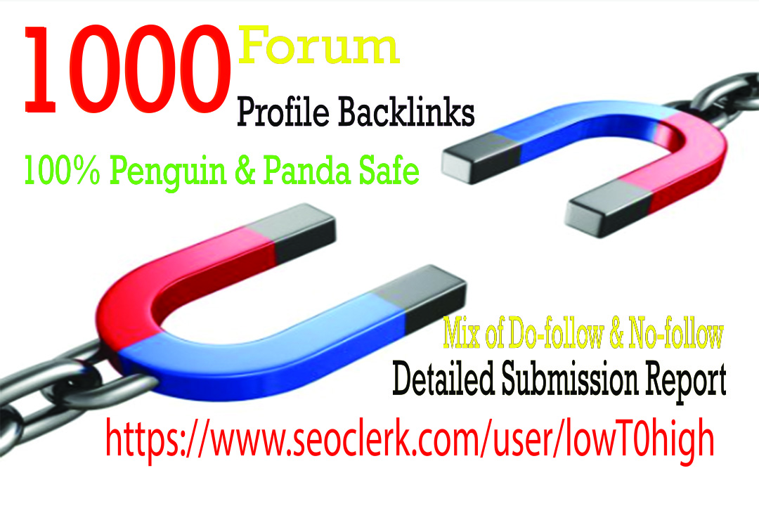 I Will Build 1000 High Authority Forum Profile Backli...