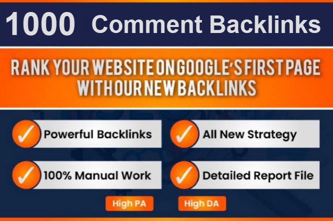 I Will provide 1000 High Quality Blog Comments on hig...